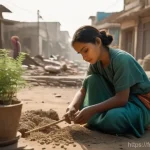 Home 9 시리아 전쟁 영화 추천 - A poignant, cinematic scene in a war-torn city, but with a strong sense of resilience and quiet hope...