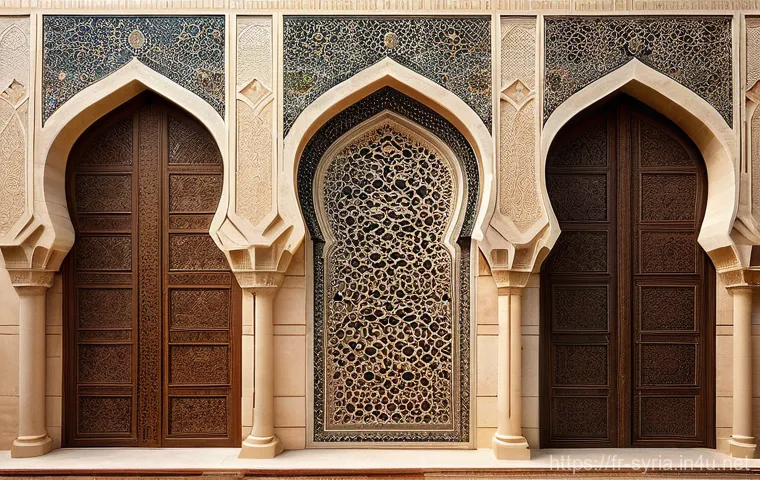 시리아 이슬람 건축물 - **Prompt 2: Traditional Syrian Courtyard House and Alleyway**
    "An intimate and inviting scene of...